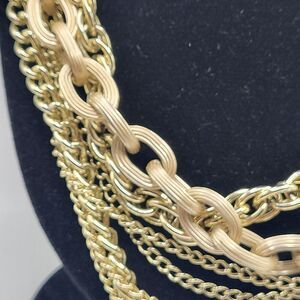 Vintage W Germany Multilayer Golden Chain Necklace 20in